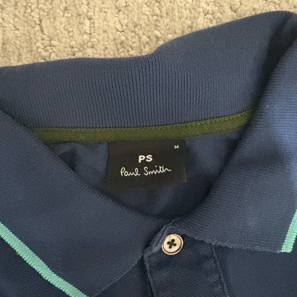 Paul Smith Dark Blue Polo with Green Trim